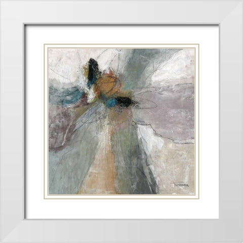Placidity I White Modern Wood Framed Art Print with Double Matting by Tienhaara, Michael