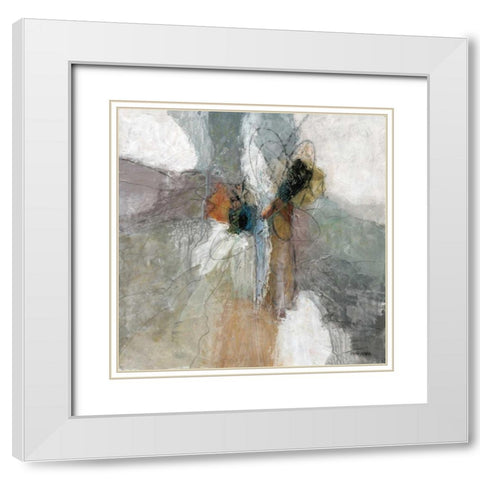 Placidity II White Modern Wood Framed Art Print with Double Matting by Tienhaara, Michael
