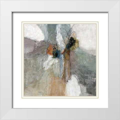 Placidity II White Modern Wood Framed Art Print with Double Matting by Tienhaara, Michael