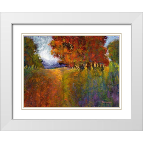 Aura Of Fall I White Modern Wood Framed Art Print with Double Matting by Tienhaara, Michael