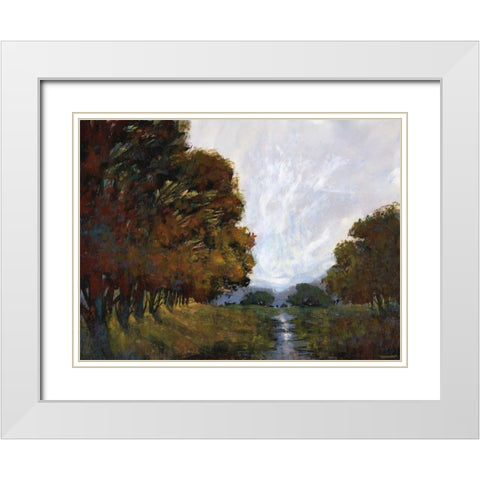 Grand Escape II White Modern Wood Framed Art Print with Double Matting by Tienhaara, Michael