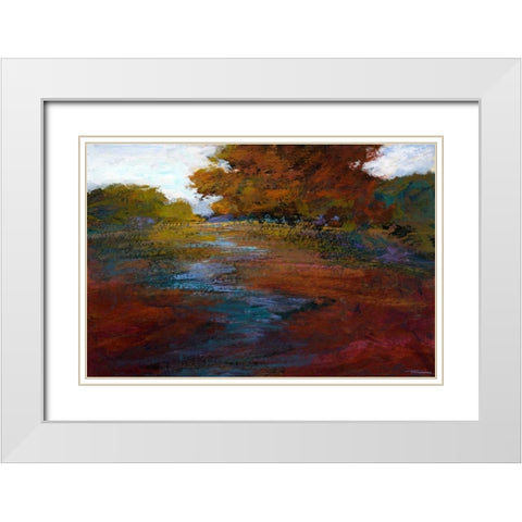 Serene Journey III White Modern Wood Framed Art Print with Double Matting by Tienhaara, Michael