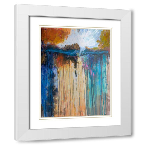 Cascading Memories I White Modern Wood Framed Art Print with Double Matting by Tienhaara, Michael
