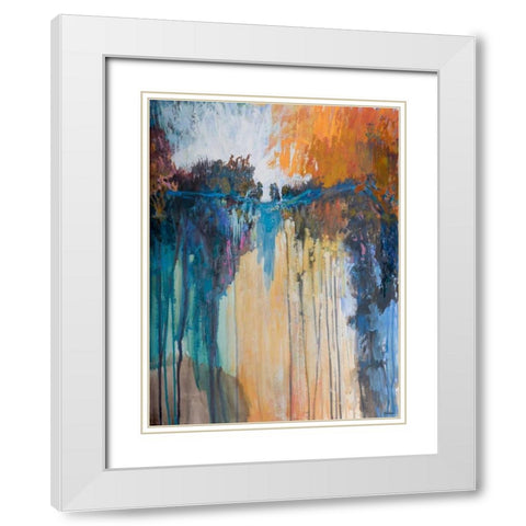 Cascading Memories II White Modern Wood Framed Art Print with Double Matting by Tienhaara, Michael