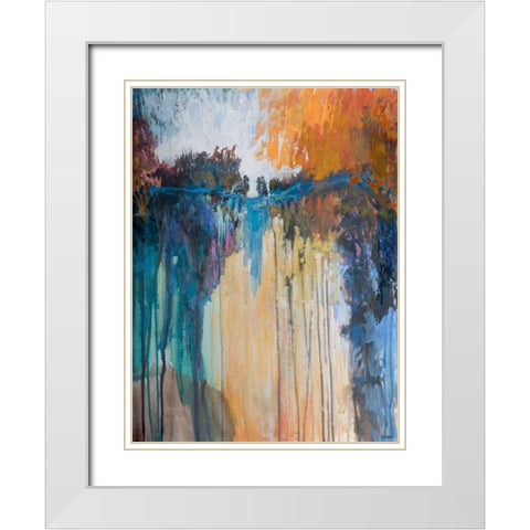 Cascading Memories II White Modern Wood Framed Art Print with Double Matting by Tienhaara, Michael