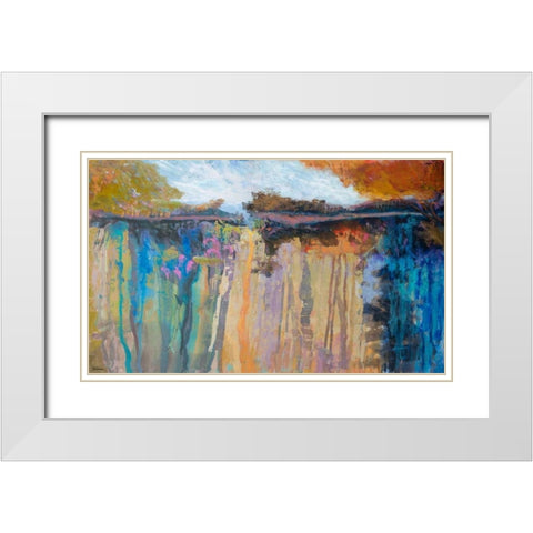 Cascading Memories III White Modern Wood Framed Art Print with Double Matting by Tienhaara, Michael
