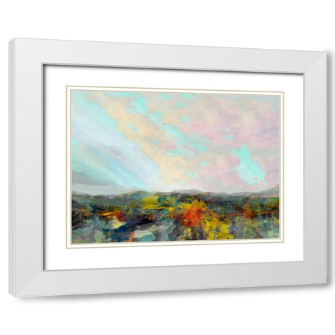 Formations Big Sky II White Modern Wood Framed Art Print with Double Matting by Tienhaara, Michael