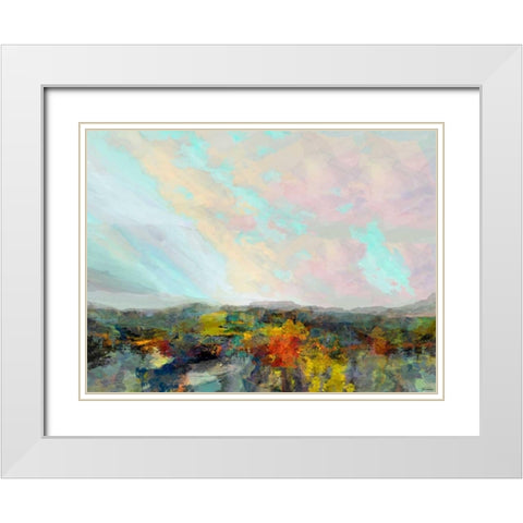 Formations Big Sky II White Modern Wood Framed Art Print with Double Matting by Tienhaara, Michael