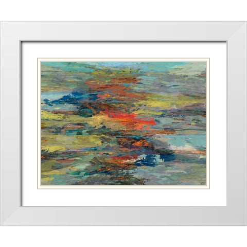 Formations II White Modern Wood Framed Art Print with Double Matting by Tienhaara, Michael