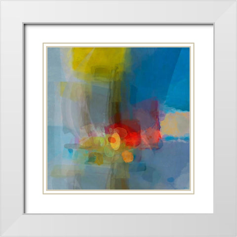 Galactic III White Modern Wood Framed Art Print with Double Matting by Tienhaara, Michael