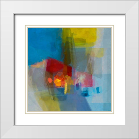 Galactic IV White Modern Wood Framed Art Print with Double Matting by Tienhaara, Michael