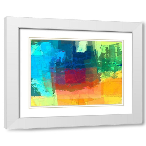 Pulsations I White Modern Wood Framed Art Print with Double Matting by Tienhaara, Michael