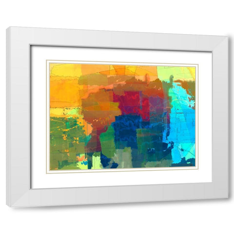 Pulsations II White Modern Wood Framed Art Print with Double Matting by Tienhaara, Michael