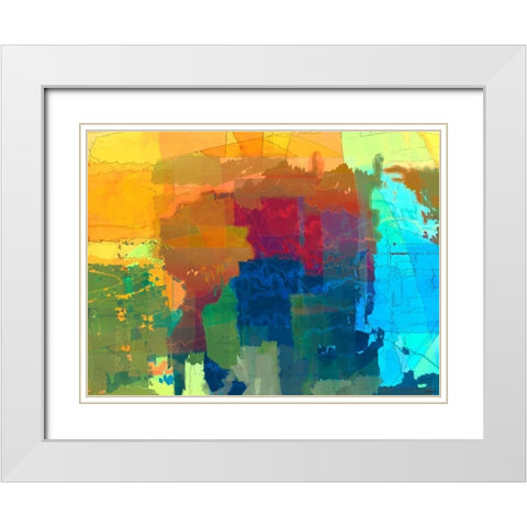 Pulsations II White Modern Wood Framed Art Print with Double Matting by Tienhaara, Michael