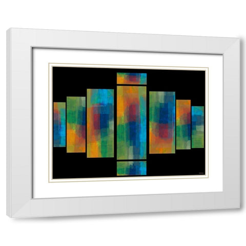 Sequential I White Modern Wood Framed Art Print with Double Matting by Tienhaara, Michael