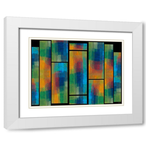 Sequential III White Modern Wood Framed Art Print with Double Matting by Tienhaara, Michael