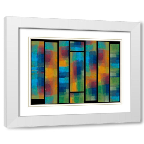 Sequential IV White Modern Wood Framed Art Print with Double Matting by Tienhaara, Michael