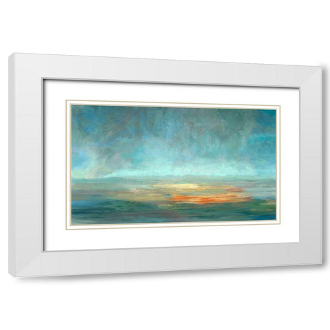 Cascade VI White Modern Wood Framed Art Print with Double Matting by Tienhaara, Michael