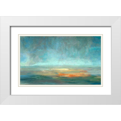 Cascade VI White Modern Wood Framed Art Print with Double Matting by Tienhaara, Michael