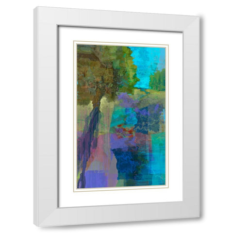 Autumn song IV White Modern Wood Framed Art Print with Double Matting by Tienhaara, Michael