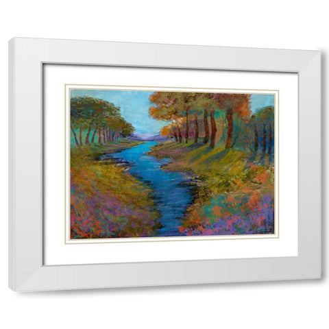 Dreamscape II White Modern Wood Framed Art Print with Double Matting by Tienhaara, Michael