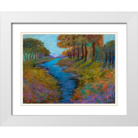 Dreamscape II White Modern Wood Framed Art Print with Double Matting by Tienhaara, Michael