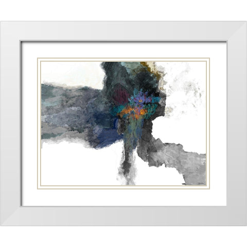 Interlude II White Modern Wood Framed Art Print with Double Matting by Tienhaara, Michael