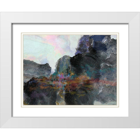 Interlude III White Modern Wood Framed Art Print with Double Matting by Tienhaara, Michael