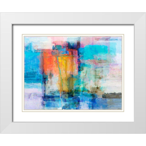 Eclipse I White Modern Wood Framed Art Print with Double Matting by Tienhaara, Michael