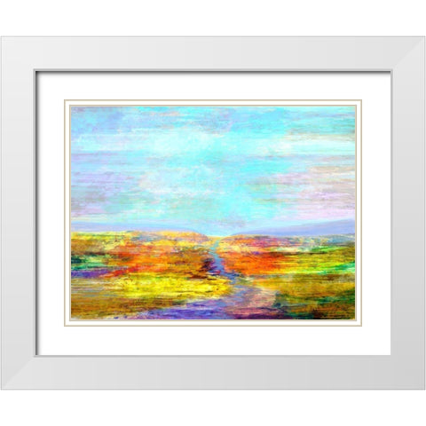 Visions II White Modern Wood Framed Art Print with Double Matting by Tienhaara, Michael