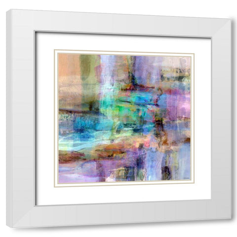 Chroma III White Modern Wood Framed Art Print with Double Matting by Tienhaara, Michael