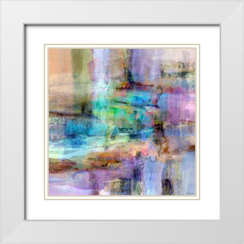 Chroma III White Modern Wood Framed Art Print with Double Matting by Tienhaara, Michael