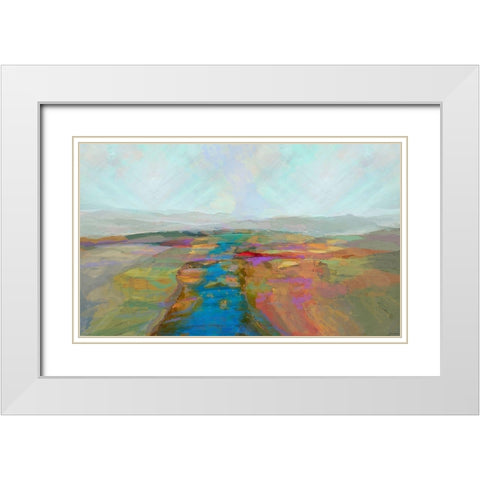 Mountain Vista I White Modern Wood Framed Art Print with Double Matting by Tienhaara, Michael