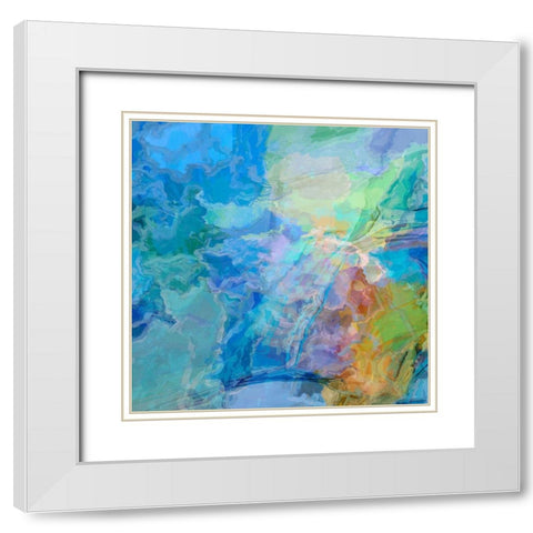 Random I White Modern Wood Framed Art Print with Double Matting by Tienhaara, Michael