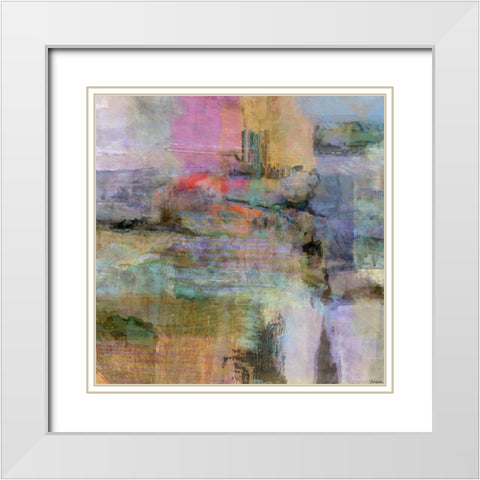 Chroma I White Modern Wood Framed Art Print with Double Matting by Tienhaara, Michael
