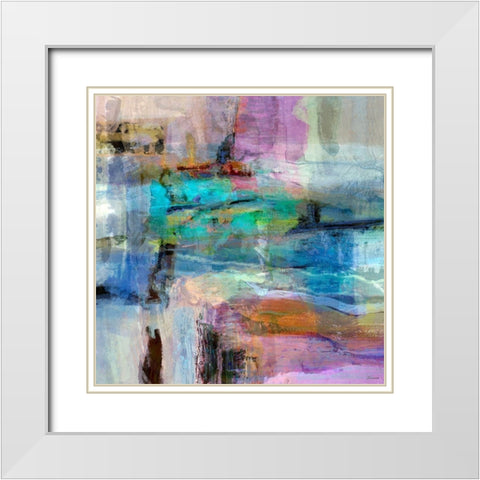 Chroma II White Modern Wood Framed Art Print with Double Matting by Tienhaara, Michael