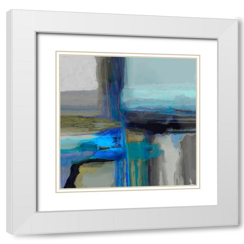 Extraction I White Modern Wood Framed Art Print with Double Matting by Tienhaara, Michael