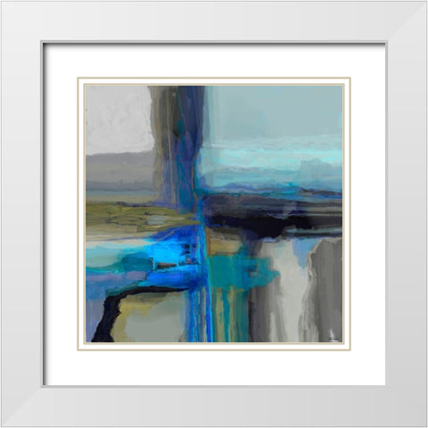 Extraction I White Modern Wood Framed Art Print with Double Matting by Tienhaara, Michael