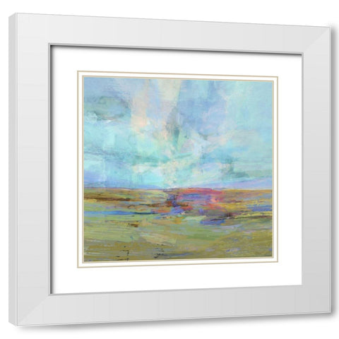Inclusion I White Modern Wood Framed Art Print with Double Matting by Tienhaara, Michael