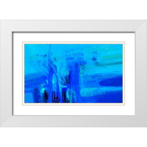 Mood Shift V White Modern Wood Framed Art Print with Double Matting by Tienhaara, Michael