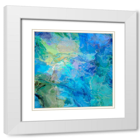 Random III White Modern Wood Framed Art Print with Double Matting by Tienhaara, Michael
