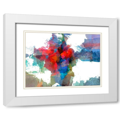 Spatial III White Modern Wood Framed Art Print with Double Matting by Tienhaara, Michael