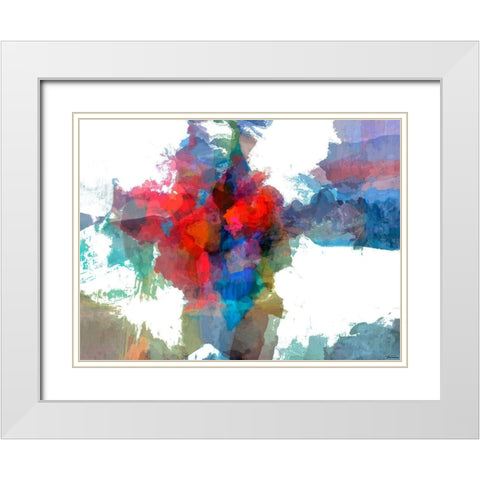 Spatial III White Modern Wood Framed Art Print with Double Matting by Tienhaara, Michael