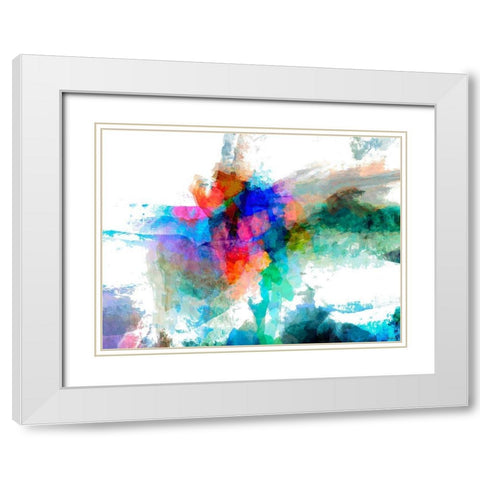 Spatial IV White Modern Wood Framed Art Print with Double Matting by Tienhaara, Michael