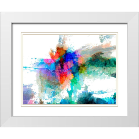 Spatial IV White Modern Wood Framed Art Print with Double Matting by Tienhaara, Michael