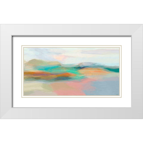 Stratum I White Modern Wood Framed Art Print with Double Matting by Tienhaara, Michael