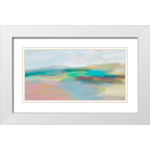 Stratum II White Modern Wood Framed Art Print with Double Matting by Tienhaara, Michael