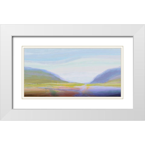 Light Landscape I White Modern Wood Framed Art Print with Double Matting by Tienhaara, Michael