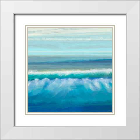 Seascape I White Modern Wood Framed Art Print with Double Matting by Tienhaara, Michael
