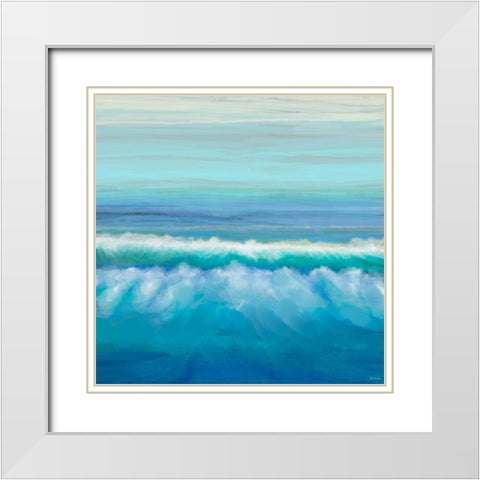 Seascape II White Modern Wood Framed Art Print with Double Matting by Tienhaara, Michael
